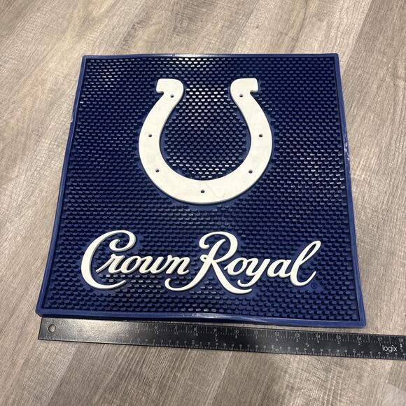 Crowl Royal /Colts Football Bar Spill Mat, NEW RARE Large , Rubber East Clean - Picture 4 of 4